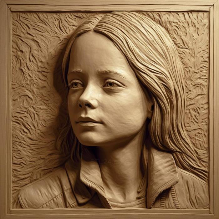 Famous (Jodie Foster 1, 3DFMS_6520) 3D models for cnc